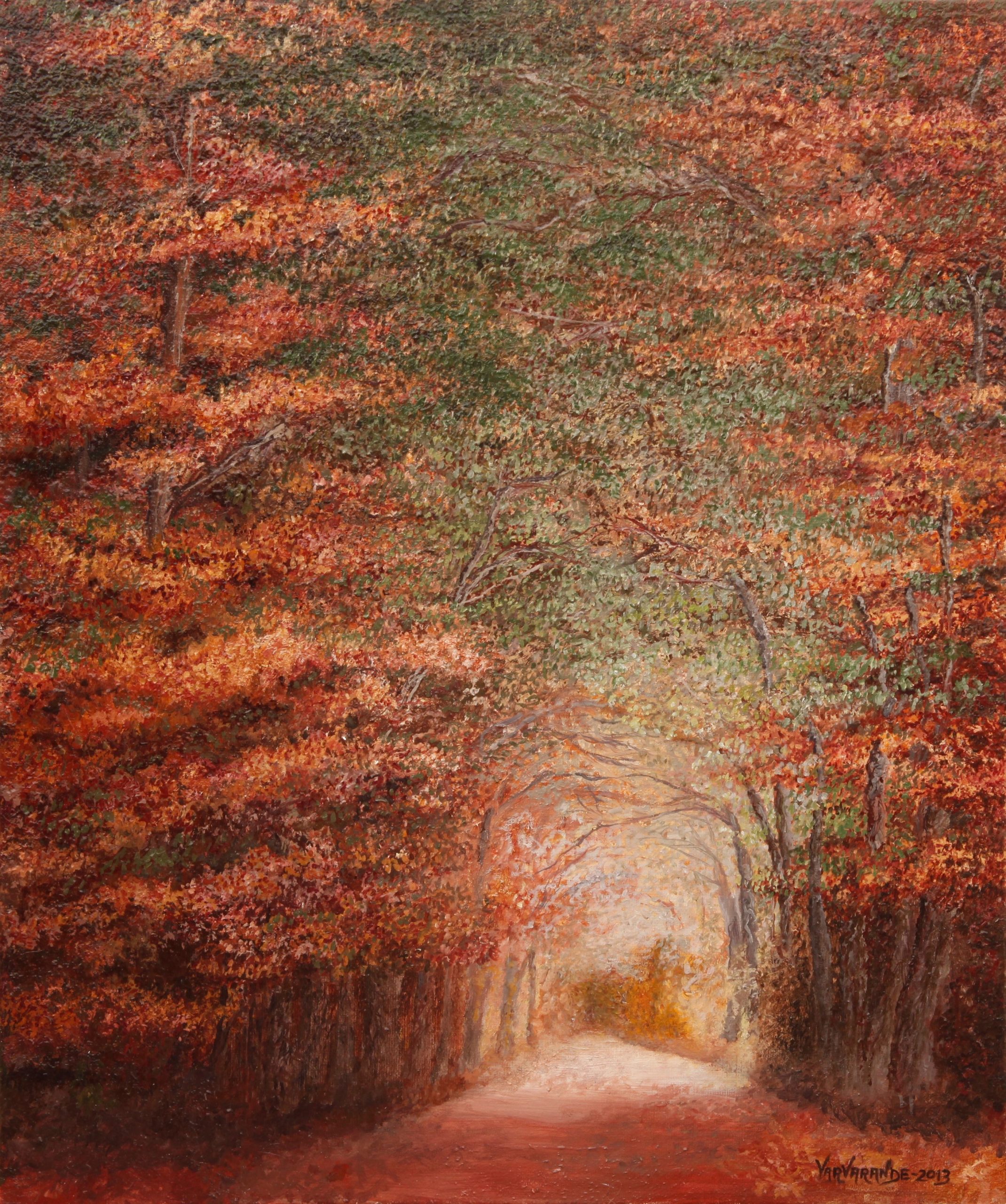 Huile 56x46 cm tableau_arbres