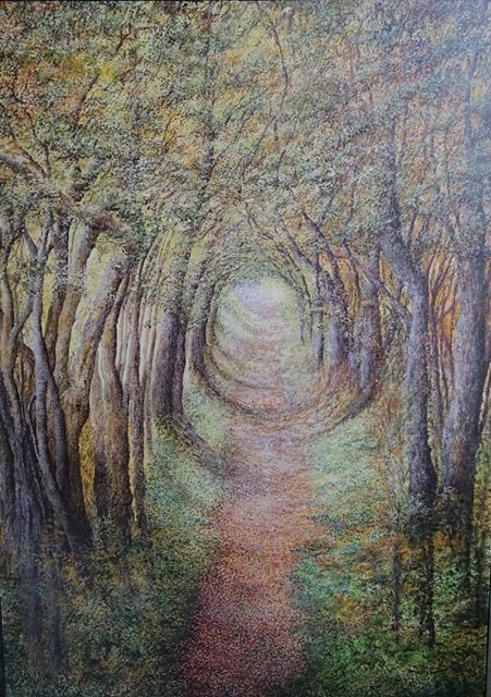 huile sur toile 100x92cm tableau_arbres